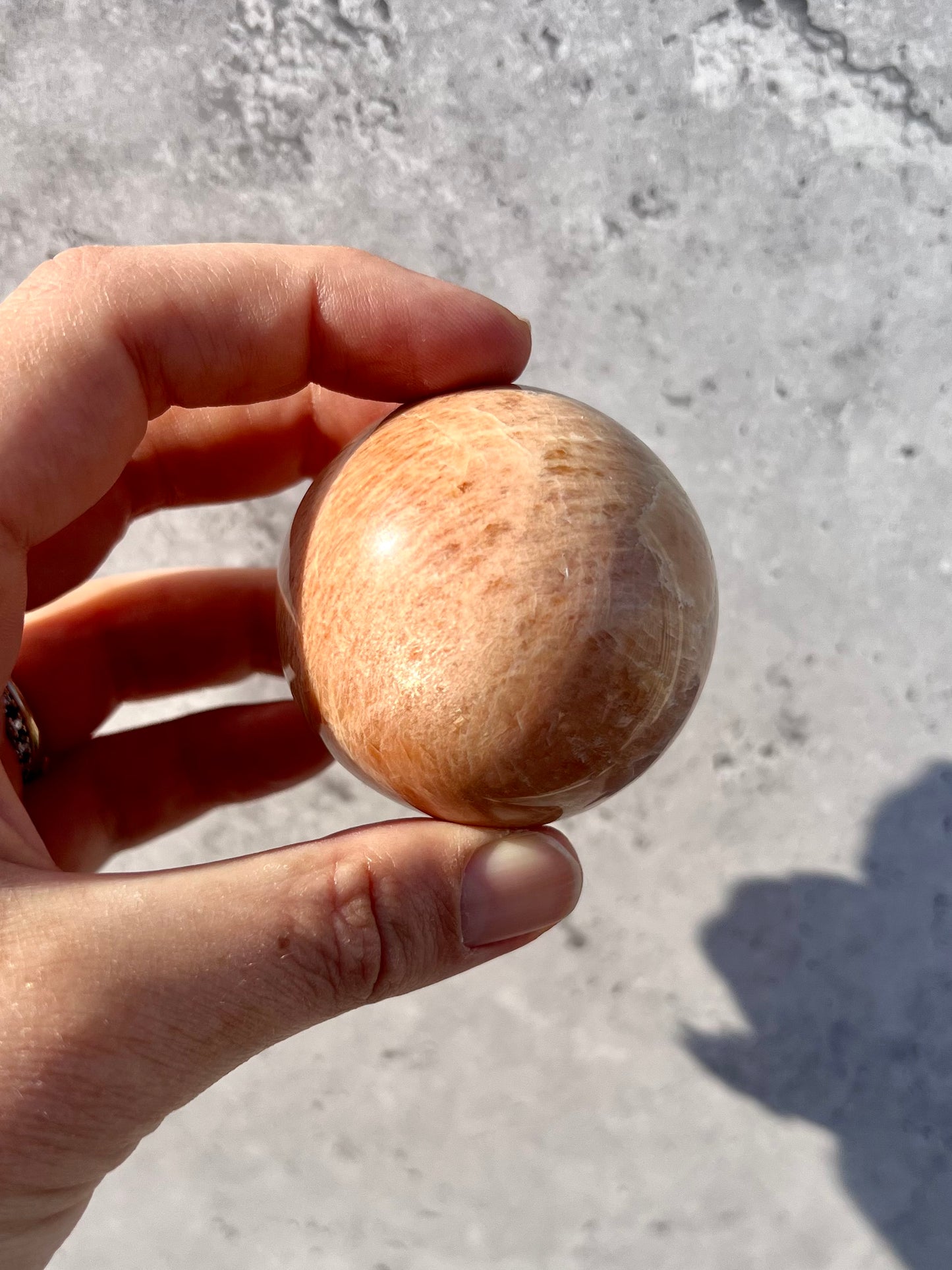 Peach Moonstone Sphere C