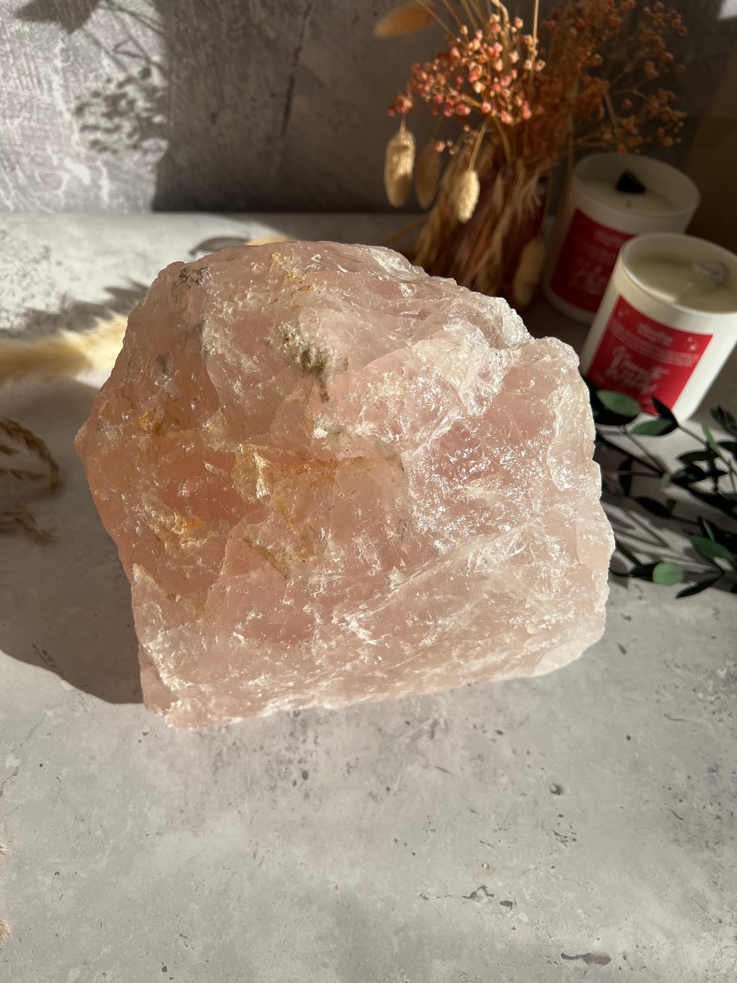 Large Rose Quartz Statement Crystal B