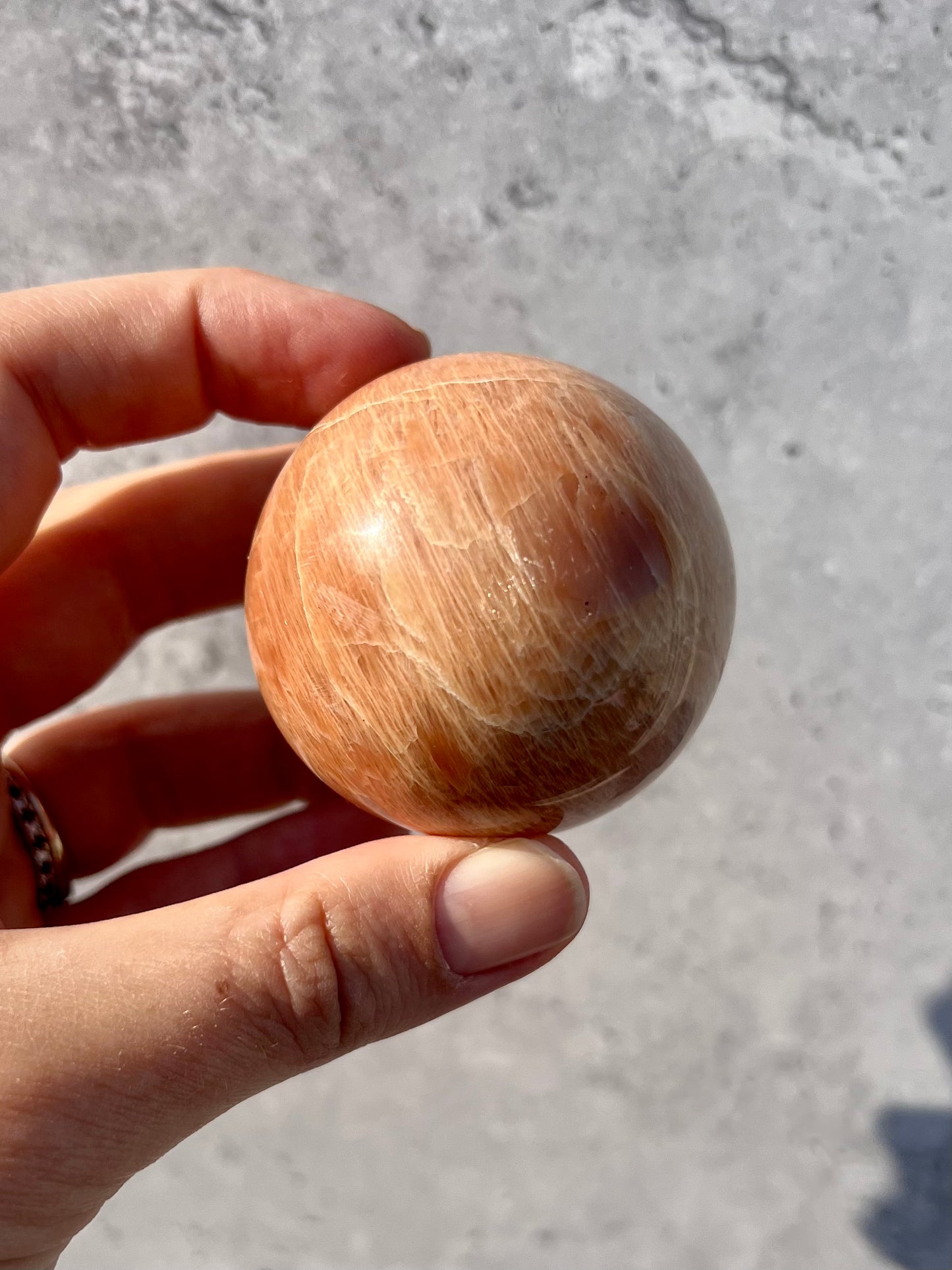 Peach Moonstone Sphere C