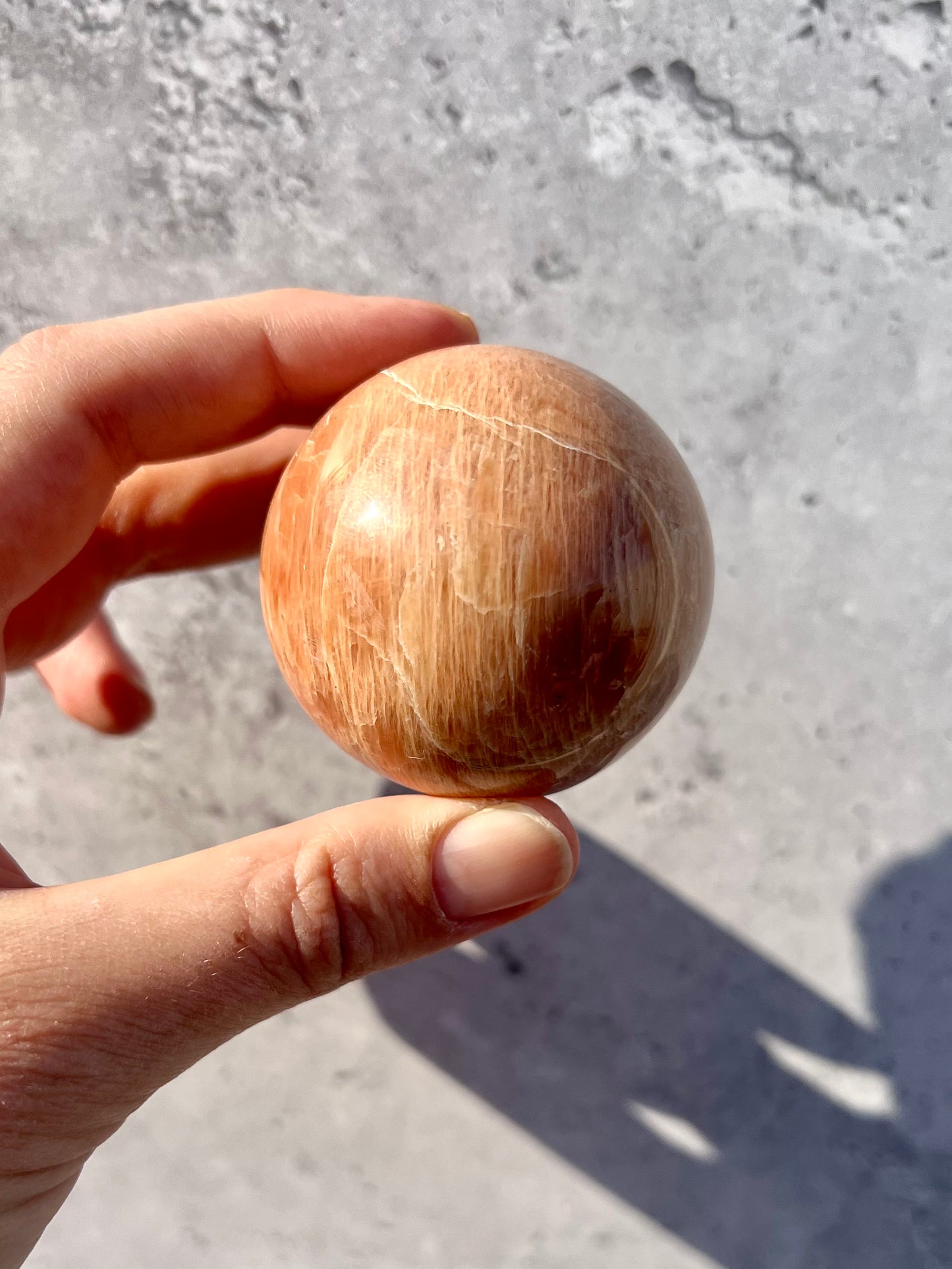 Peach Moonstone Sphere C