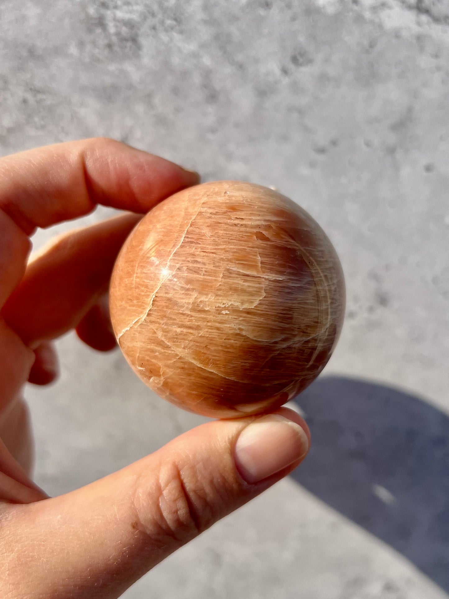 Peach Moonstone Sphere C