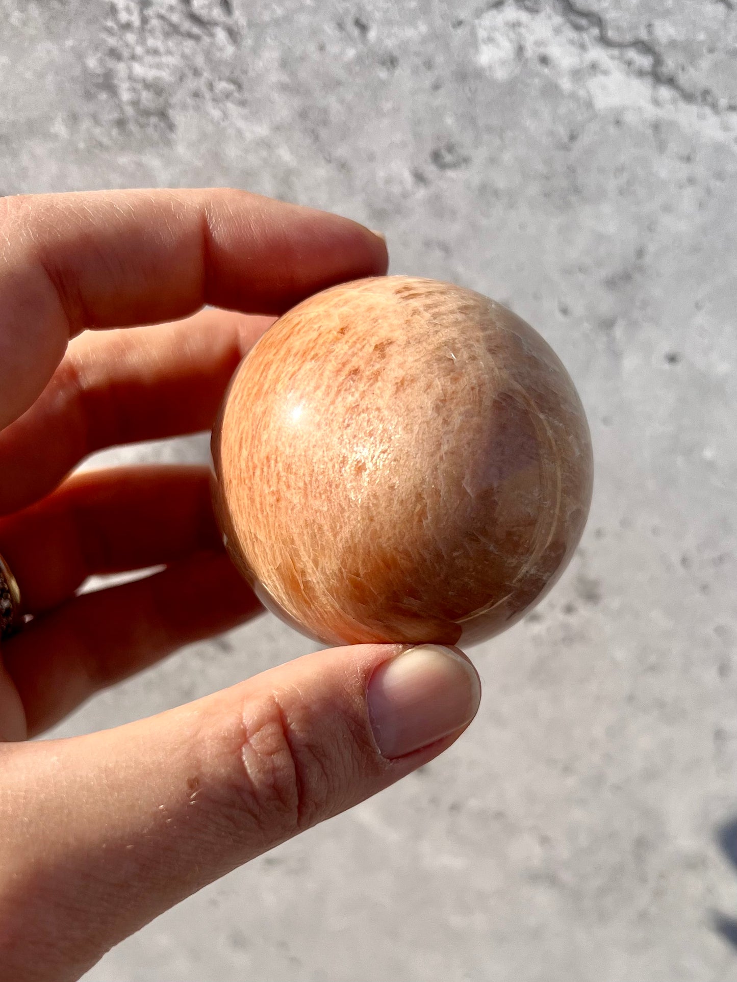 Peach Moonstone Sphere C