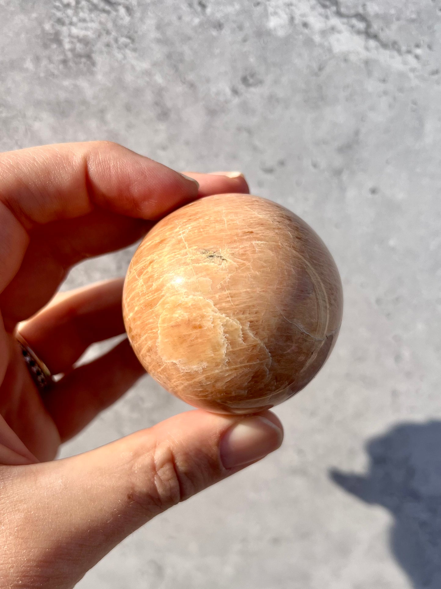 Peach Moonstone Sphere C